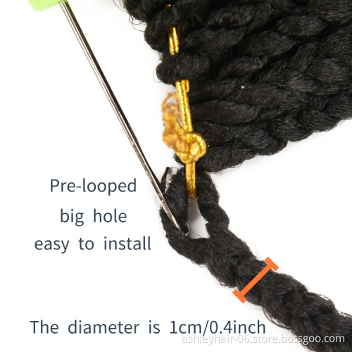Julianna 14 18 24 inches synthetic box crochet hair braid for black women box braids curly end braid hair